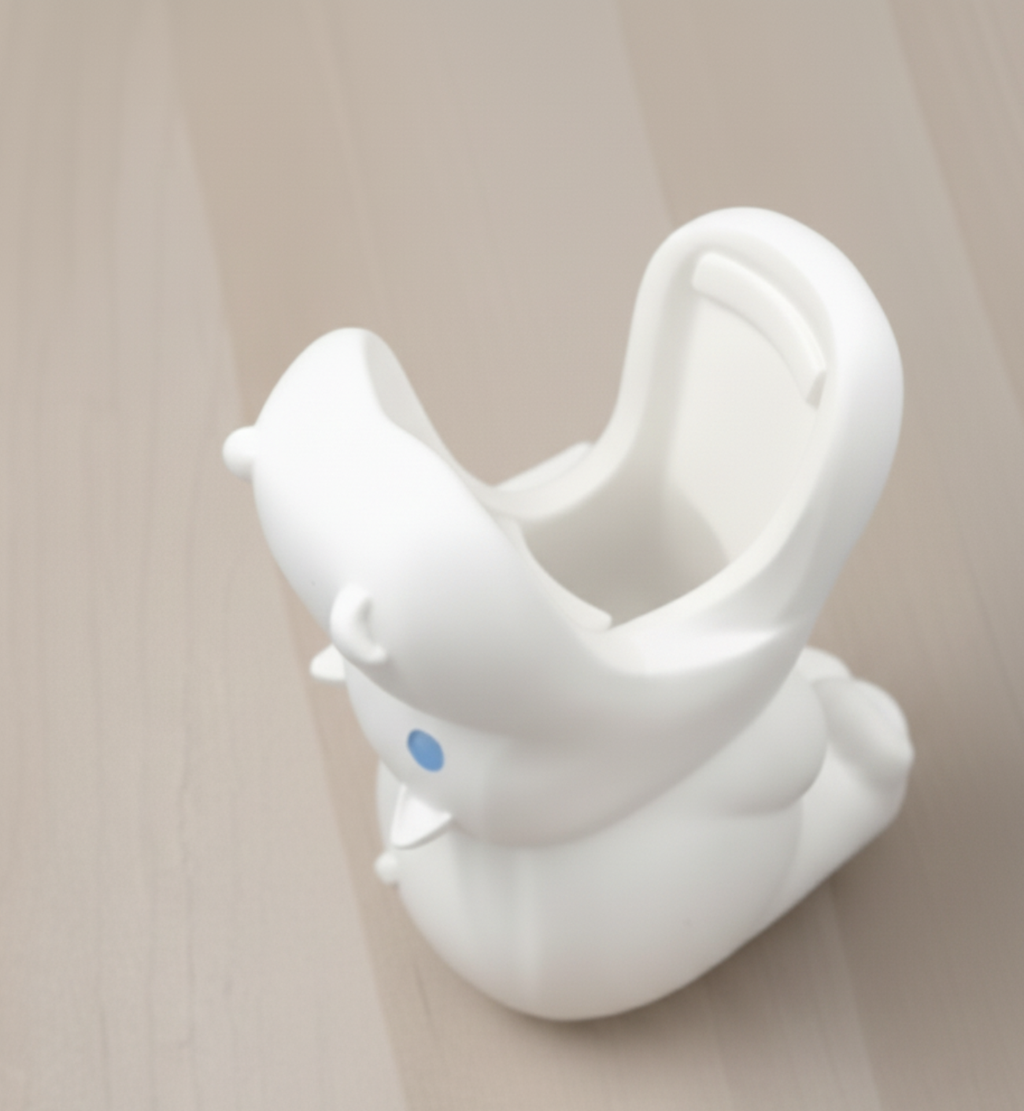 Hippo-Shaped 3D-Printed Desk Organizer – Eco-Friendly Multifunctional Holder
