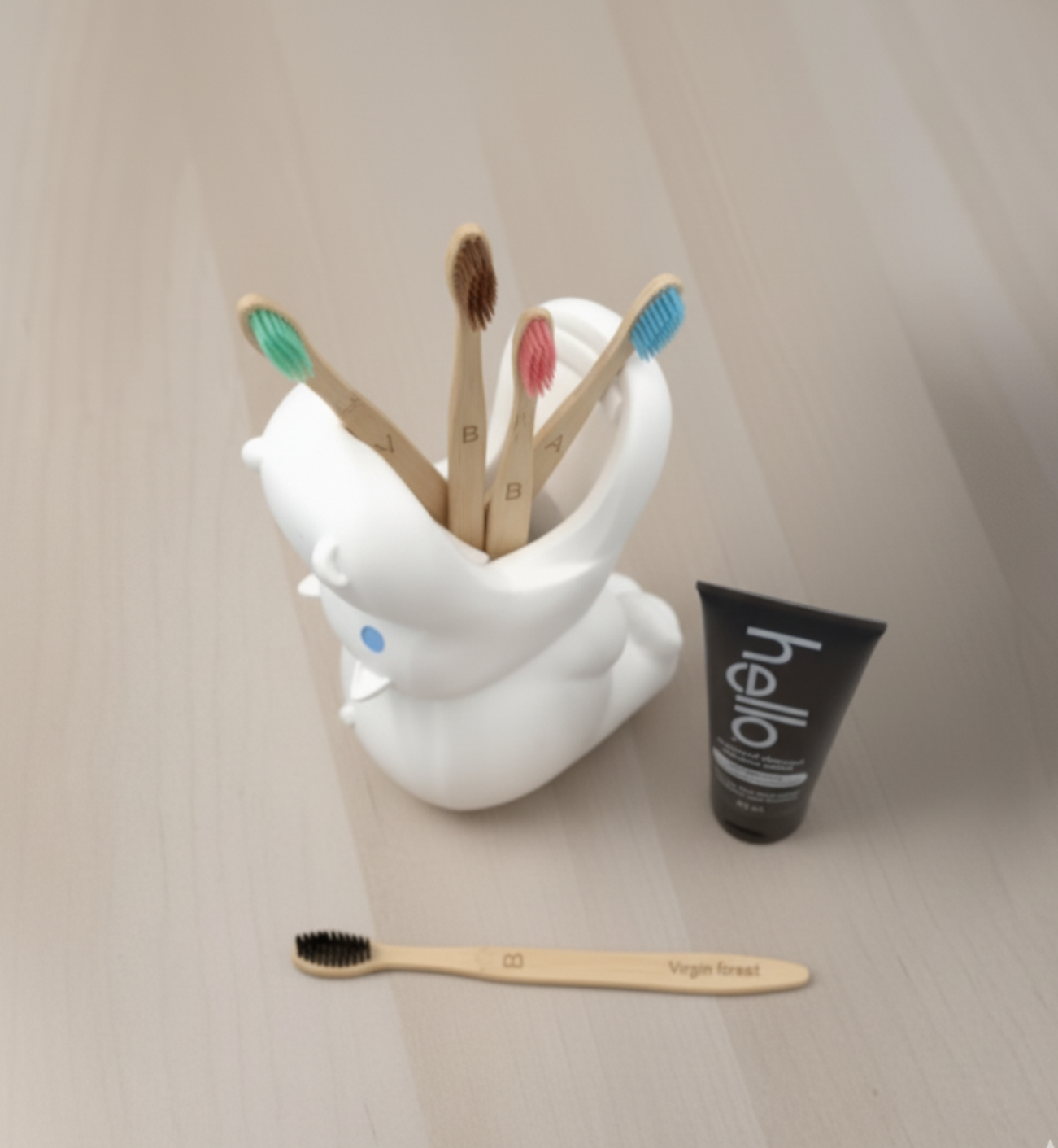 Hippo-Shaped 3D-Printed Desk Organizer – Eco-Friendly Multifunctional Holder